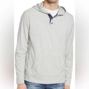 Rails Men's Hoodie Cream Navy Stripe Lightweight Pullover Nordstrom L